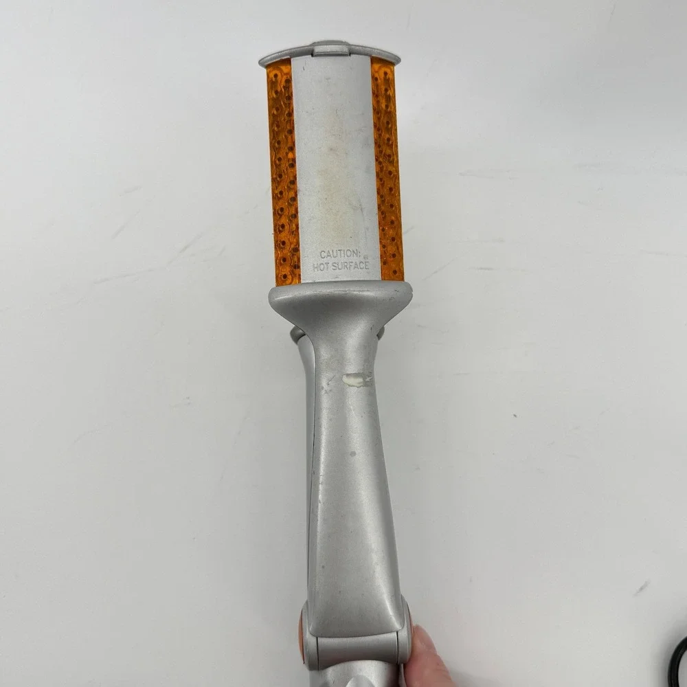 InStyler Original Rotating Curling Iron Brush IS1001 Bag Silver 1.25